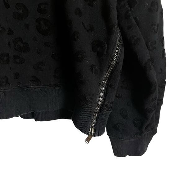 Rails Marlo Black Leopard Long Sleeve Crewneck Pullover Sweatshirt Size L - Picture 6 of 11
